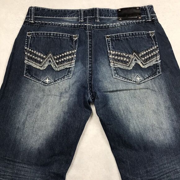 BUCKLE BLACK Premium Jeans Men 34x32 Low Rise Boot Button Fly Whisker Honeycomb - Picture 4 of 16